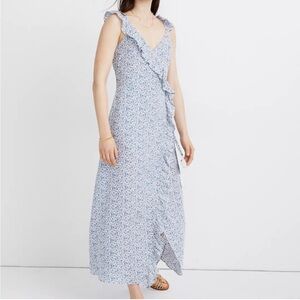 MADEWELL Women’s Ruffled Max Wrap Dress Americana Floral